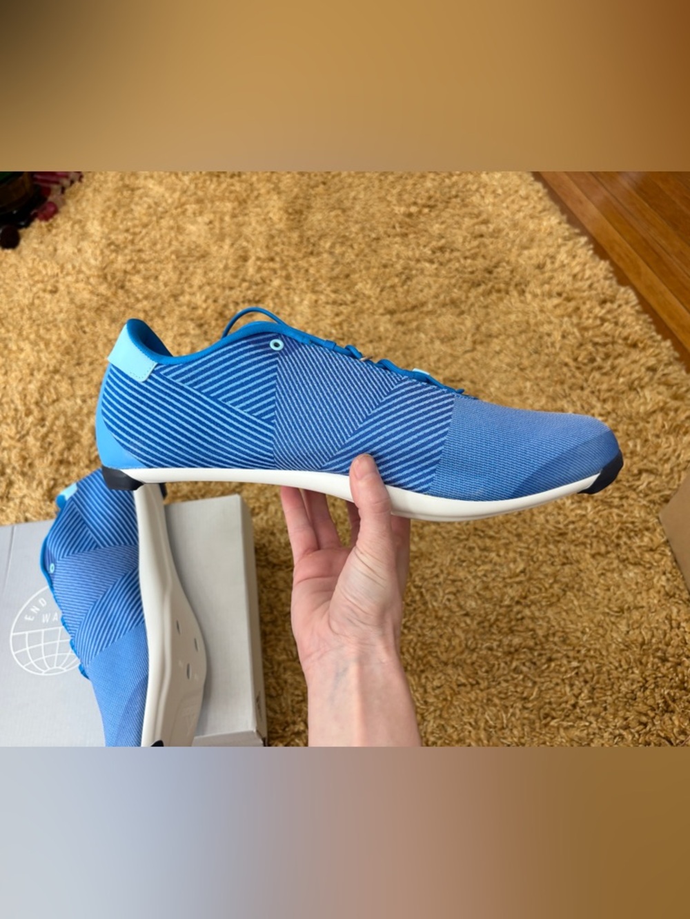 NEW Adidas The Road Shoes Men's Size 13 Blue Rush Cycling Road Shoes GY6829 - Picture 15 of 16